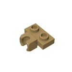 Plate, Modified 1 x 2 with Small Tow Ball Socket on 5.9mm #14704 - 138-Dark Tan