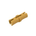 Technic Pin with Friction Ridges Lengthwise and Center Slots #2780 - 297-Pearl Gold