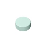 Tile Round 1 x 1 #98138  - 323-Light Aqua