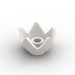Minifig Crown / Flower / Egg Shell Half #39262 - 1-White