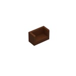 Panel 1 x 2 x 1 With Rounded Corners And 2 Sides #23969 - 192-Reddish Brown