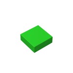 Flat Tile 1 x 1 #3070 - 37-Bright Green