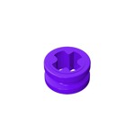 Technic Bush 1/2 Smooth with Axle Hole Semi-Reduced #32123 - 268-Dark Purple