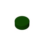 Tile Round 1 x 1 #98138  - 141-Dark Green