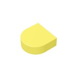 Tile, Round 1 x 1 Half Circle Extended (Stadium) #24246 - 226-Bright Light Yellow