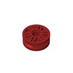 Wheel 18mm D. x 8mm With Fake Bolts And Deep Spokes With Inner Ring #13971 - 154-Dark Red