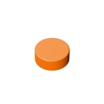 Tile Round 1 x 1 #98138  - 106-Orange