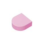 Tile, Round 1 x 1 Half Circle Extended (Stadium) #24246 - 222-Bright Pink