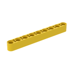 Technic Beam 1 x 9 Thick #40490  - 24-Yellow