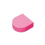 Tile, Round 1 x 1 Half Circle Extended (Stadium) #24246 - 221-Dark Pink