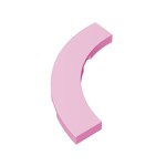 Tile 4 x 4 Curved, Macaroni #27507 - 222-Bright Pink