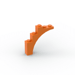 Brick Arch 1 x 5 x 4 #14395 - 106-Orange