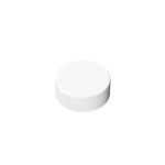 Tile Round 1 x 1 #98138  - 1-White