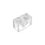 Technic Brick 1 x 2 with Axle Hole #31493 - 40-Trans-Clear