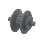 Wheel Centre Small with Stub Axles (Pulley Wheel) #3464 - 199-Dark Bluish Gray