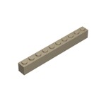 Brick 1 x 10 #6111 - 138-Dark Tan