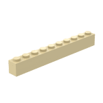 Brick 1 x 10 #6111 - 5-Tan