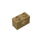 Technic Brick 1 x 2 with Axle Hole #31493 - 138-Dark Tan