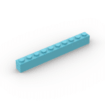 Brick 1 x 10 #6111 - 322-Medium Azure