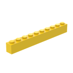 Brick 1 x 10 #6111 - 24-Yellow