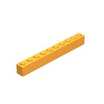 Brick 1 x 10 #6111 - 191-Bright Light Orange