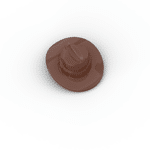 Minifig Hat Wide Brim, Outback Style (Fedora) #61506 - 192-Reddish Brown