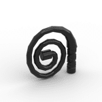 Equipment Whip Coiled #61975 - 26-Black