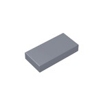 Tile 1 x 2 (Undetermined Type) #3069 - 315-Flat Silver