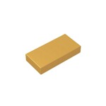 Tile 1 x 2 (Undetermined Type) #3069 - 297-Pearl Gold