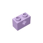 Technic Brick 1 x 2 with Axle Hole #31493 - 325-Lavender