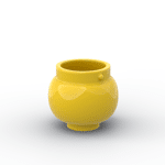 Minifig Pot Small with Handle Holders #98374 - 24-Yellow