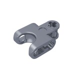 Technic Axle Connector 2 x 3 with Ball Socket, Closed Sides, Squared Ends #60176 - 315-Flat Silver