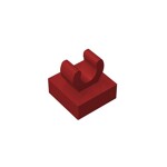 Tile Special 1 x 1 with Clip with Rounded Edges #15712 - 154-Dark Red