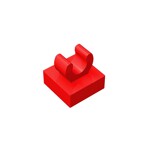 Tile Special 1 x 1 with Clip with Rounded Edges #15712 - 21-Red