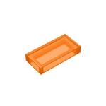 Tile 1 x 2 (Undetermined Type) #3069 - 182-Trans-Orange