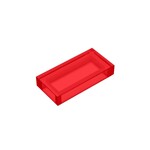 Tile 1 x 2 (Undetermined Type) #3069 - 41-Trans-Red