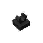 Tile Special 1 x 1 with Clip with Rounded Edges #15712 - 26-Black