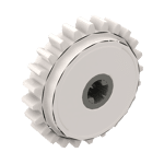 Technic Gear 24 Tooth Clutch with Dark Gray or Light Gray Center #76019  - 1-White