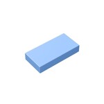 Tile 1 x 2 (Undetermined Type) #3069 - 212-Bright Light Blue