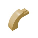 Brick Arch 1 x 3 x 2 Curved Top #92903 - 5-Tan