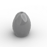 Food Egg with 1.5mm Hole #24946 - 315-Flat Silver