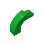 Brick Arch 1 x 3 x 2 Curved Top #92903 - 28-Green