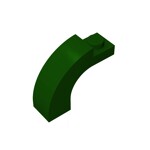 Brick Arch 1 x 3 x 2 Curved Top #92903 - 141-Dark Green