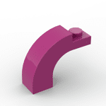 Brick Arch 1 x 3 x 2 Curved Top #92903 - 124-Magenta