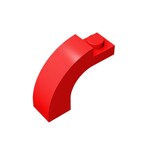 Brick Arch 1 x 3 x 2 Curved Top #92903 - 21-Red