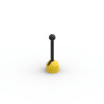 Lever Small Base with Black Lever #73587 - 24-Yellow