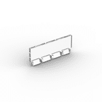 Windscreen 1 x 4 x 1 1/3 With Bottom Hinge #30161 - 40-Trans-Clear