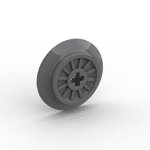 Train Wheel Spoked with Technic Axle Hole #57999 - 199-Dark Bluish Gray