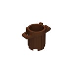 Trash Can with 4 Cover Holders #92926 - 192-Reddish Brown