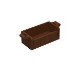 Treasure Chest Bottom with Rear Slots #4738a - 192-Reddish Brown